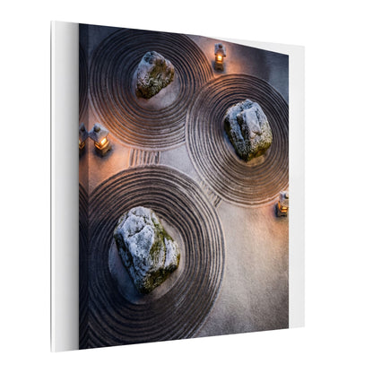 Candlelight Rock Garden Canvas Art - Japandi Ma