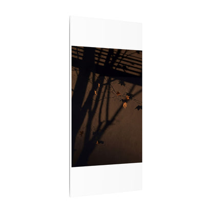 Shadow Play Autumn Canvas Art | Dark Japandi Luxurious Design