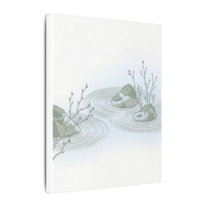Moonlight Rock Garden Canvas Art - Japandi Ma