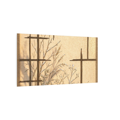 Shoji Screen Canvas Art | Winter Japandi Minimal Line Art