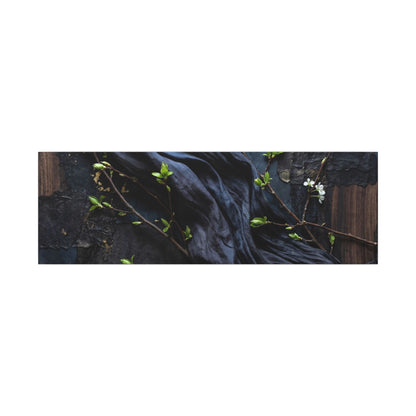 Spring Silk Drape Dark Texture Canvas Art | Atmospheric Decor