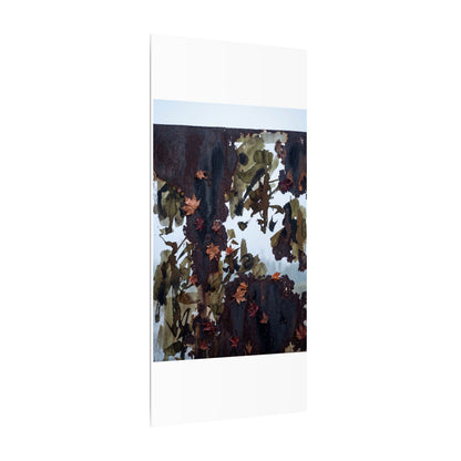 Rust Patina Charcoal Ink Canvas Art | Sophisticated Dark Japandi Art