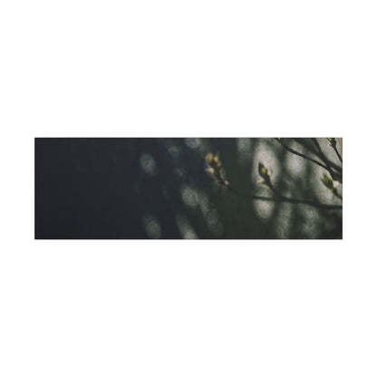 Dark Japandi Shoji Screen in Dappled | Moody Minimal Canvas Art