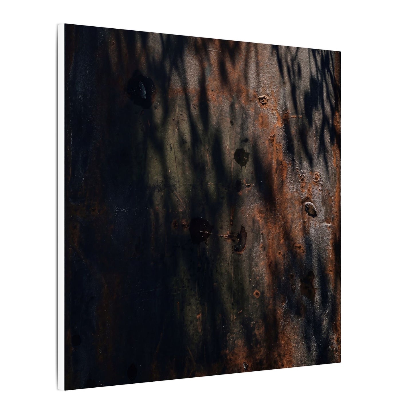 Rust Patina Shadow Zen Canvas Art | Luxurious Dark Japandi Art