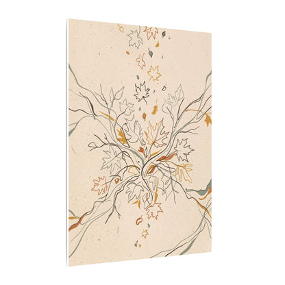 Warm Shadow Play Canvas Art - Minimal Line Japandi