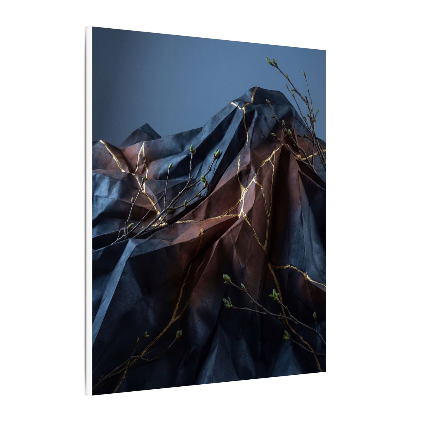 Paper Fold Broken Beauty Canvas Art | Philosophical Kintsugi Art
