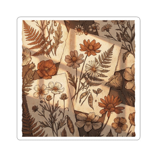 Golden Hour Dried Flowers Sticker - Cottagecore Fukinsei