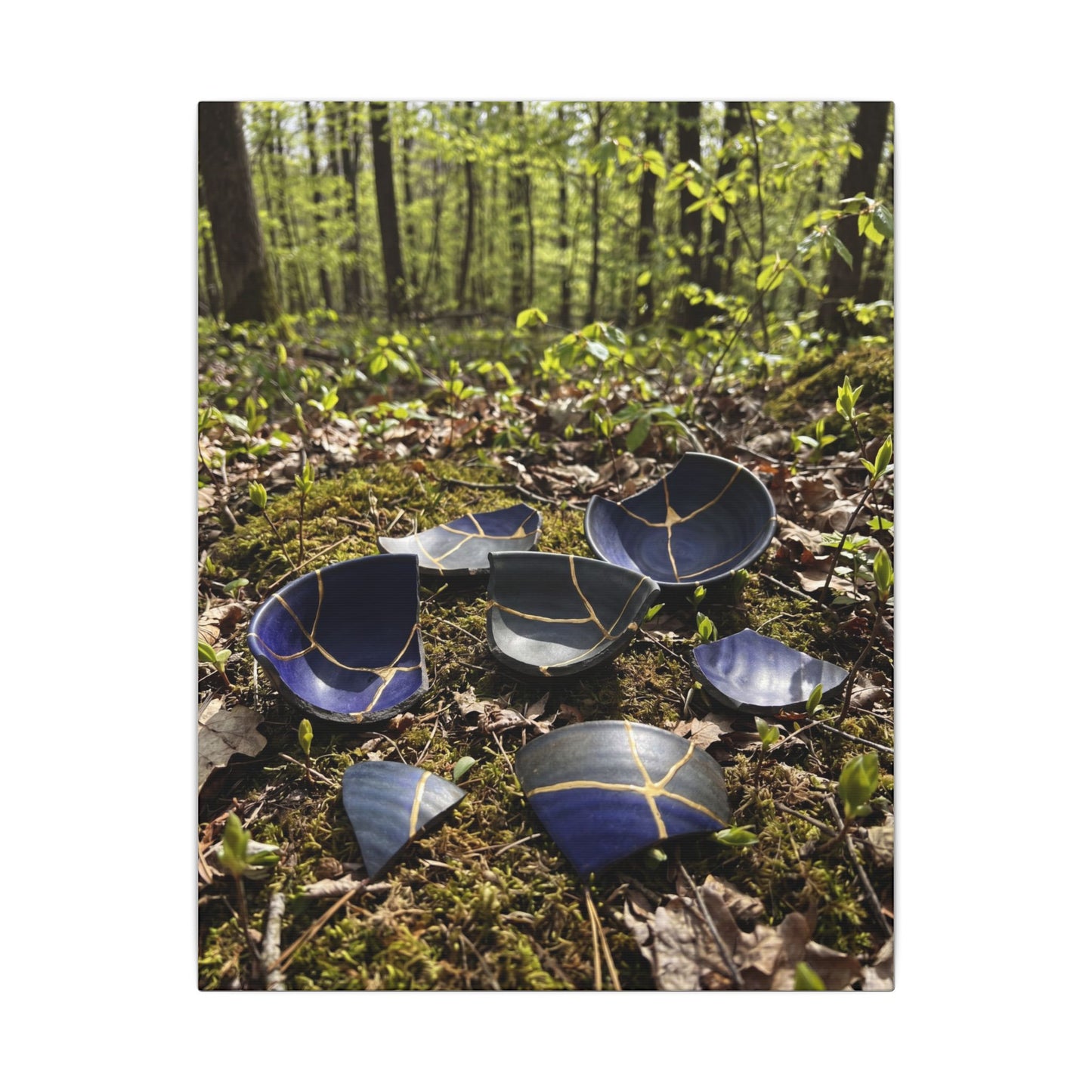 Philosophical Broken Pottery Canvas Art - Broken Beauty Kintsugi