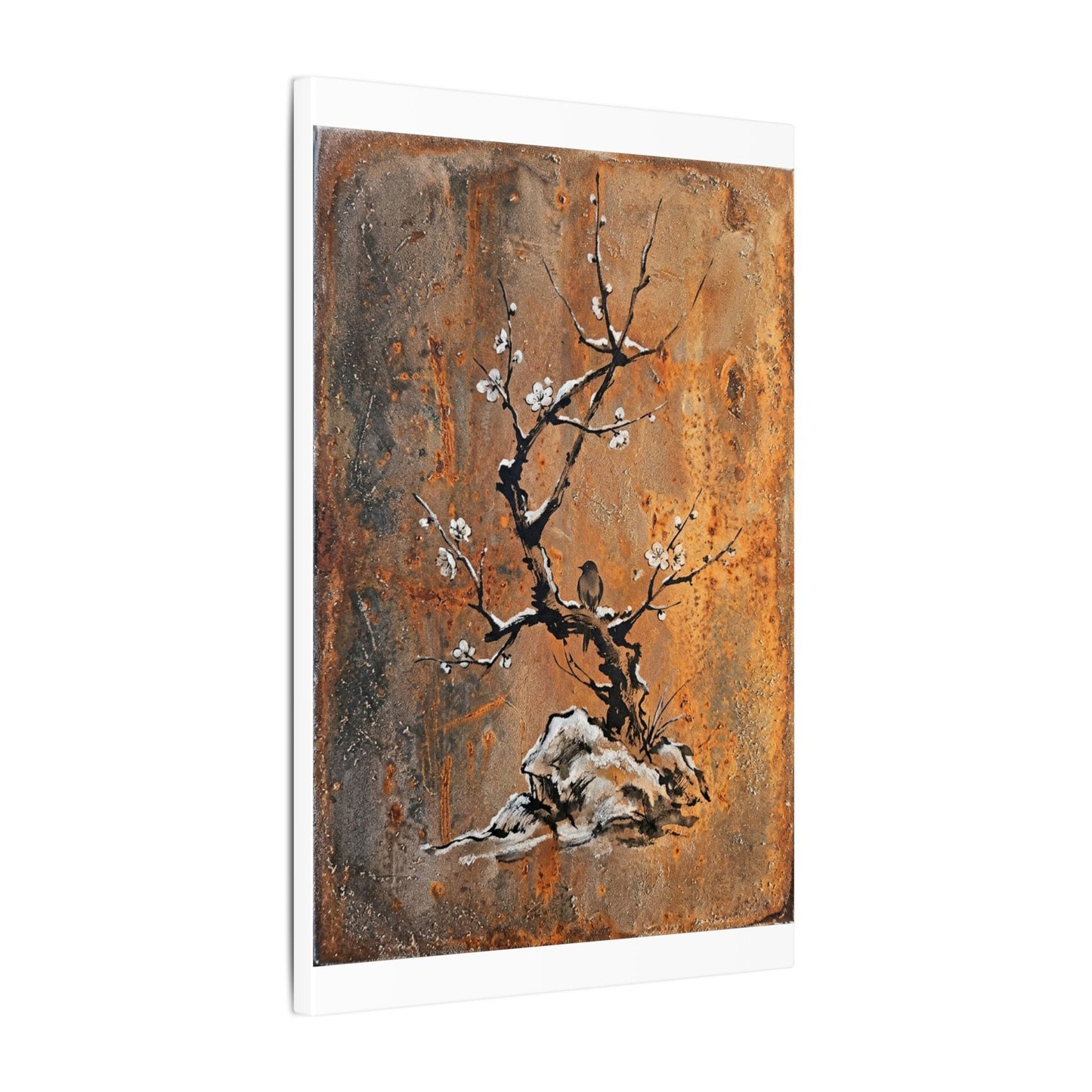 Datsuzoku Rust Patina Canvas Art - Zen Sumi E