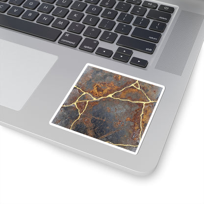 Kintsugi Rust Patina in Overcast | Gold Repair Sticker