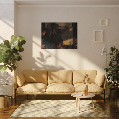 Autumn Silk Drape Shadow Zen Canvas Art | Bold Decor