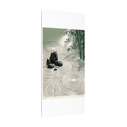 Shibui Rock Garden Canvas Art - Zen Ukiyo E Inspired