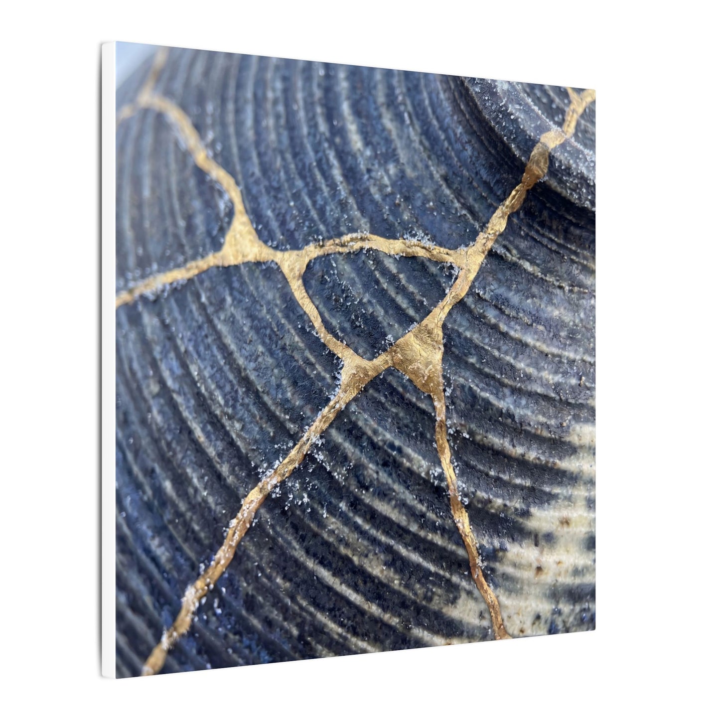 Shibui Water Ripple Canvas Art - Kintsugi Gold Repair