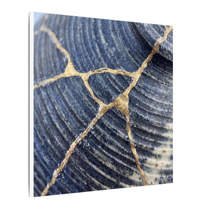 Shibui Water Ripple Canvas Art - Kintsugi Gold Repair
