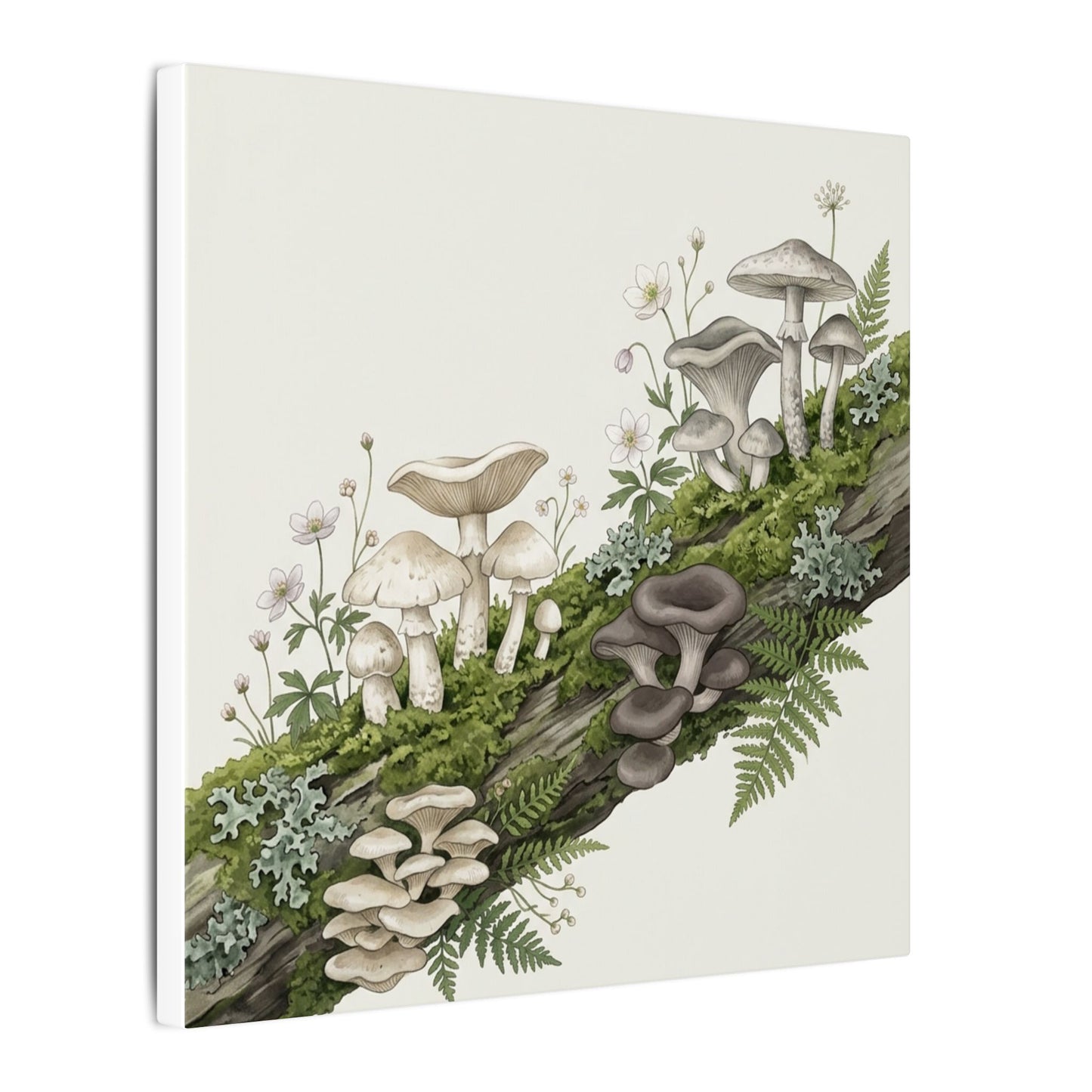 Dried Flowers Spring Canvas Art | Japandi Neutral Design