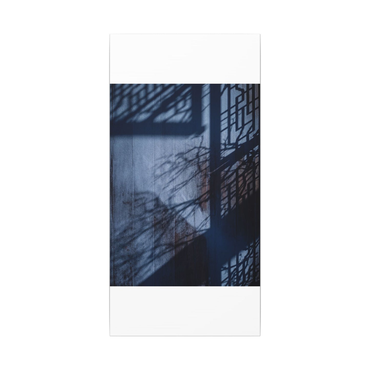 Shadow Play Moody Minimal Canvas Art | Moody Dark Japandi Art