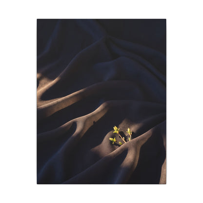 Silk Drape Shadow Zen Canvas Art | Luxurious Dark Japandi Art