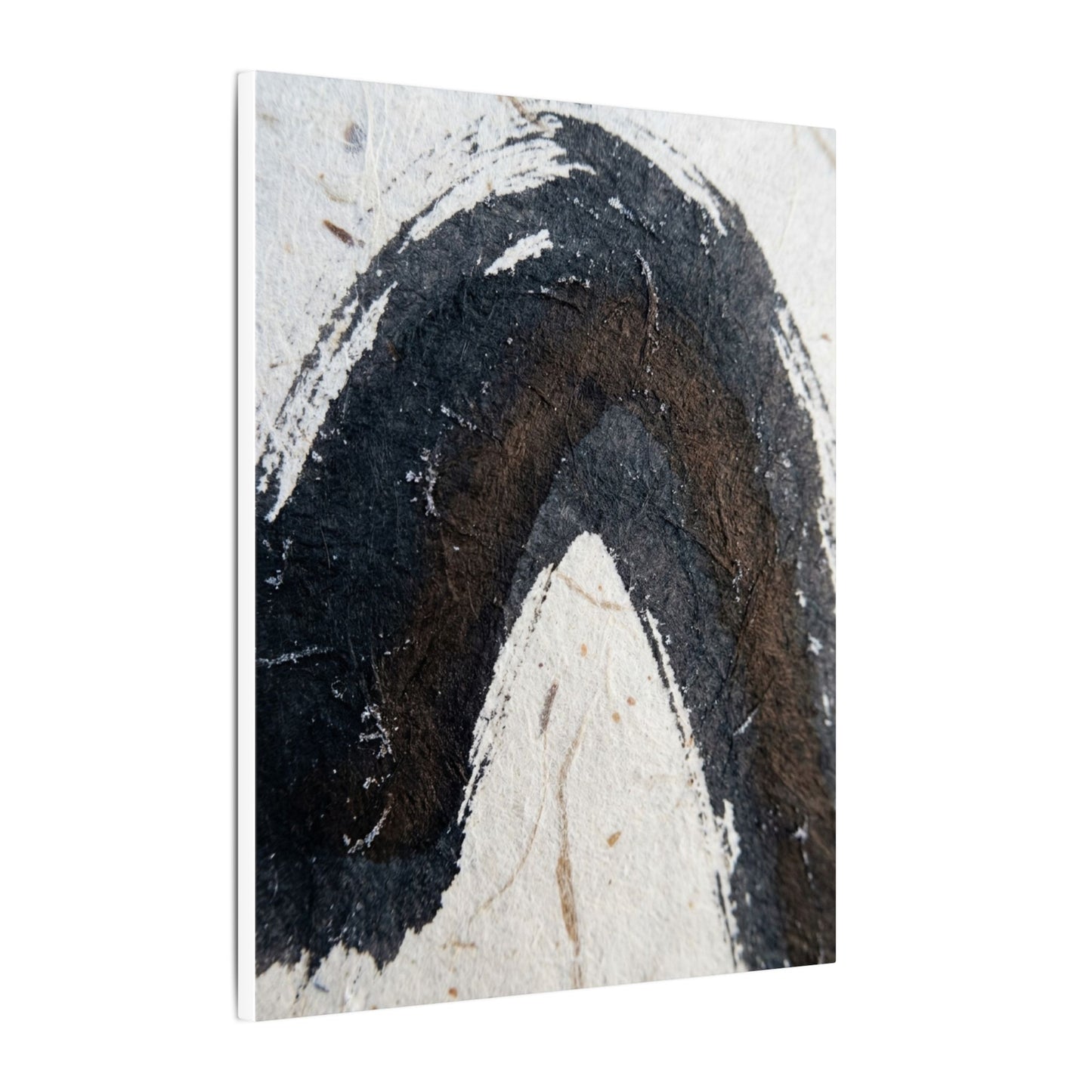 Moody Ink Brushstroke Canvas Art - Moody Minimal Dark Japandi