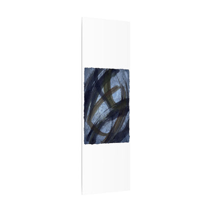 Ink Brushstroke Canvas Art | Winter Dark Japandi Shadow Zen Art
