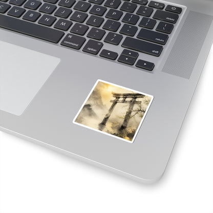 Tranquil Torii Gate Sticker - Sumi E Zen