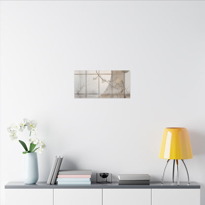 Winter Shoji Screen Japanese Pattern Canvas Art | Elegant Decor