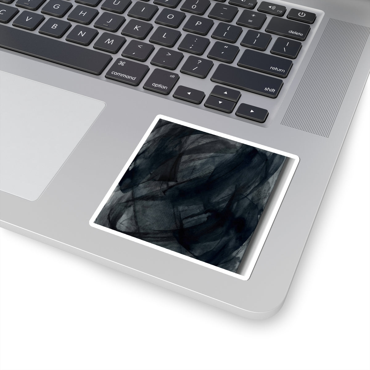 Deep Tones Dark Japandi Charcoal Sticker | Deep Tones Charcoal Ink Art Print