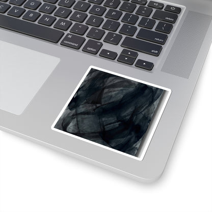 Deep Tones Dark Japandi Charcoal Sticker | Deep Tones Charcoal Ink Art Print