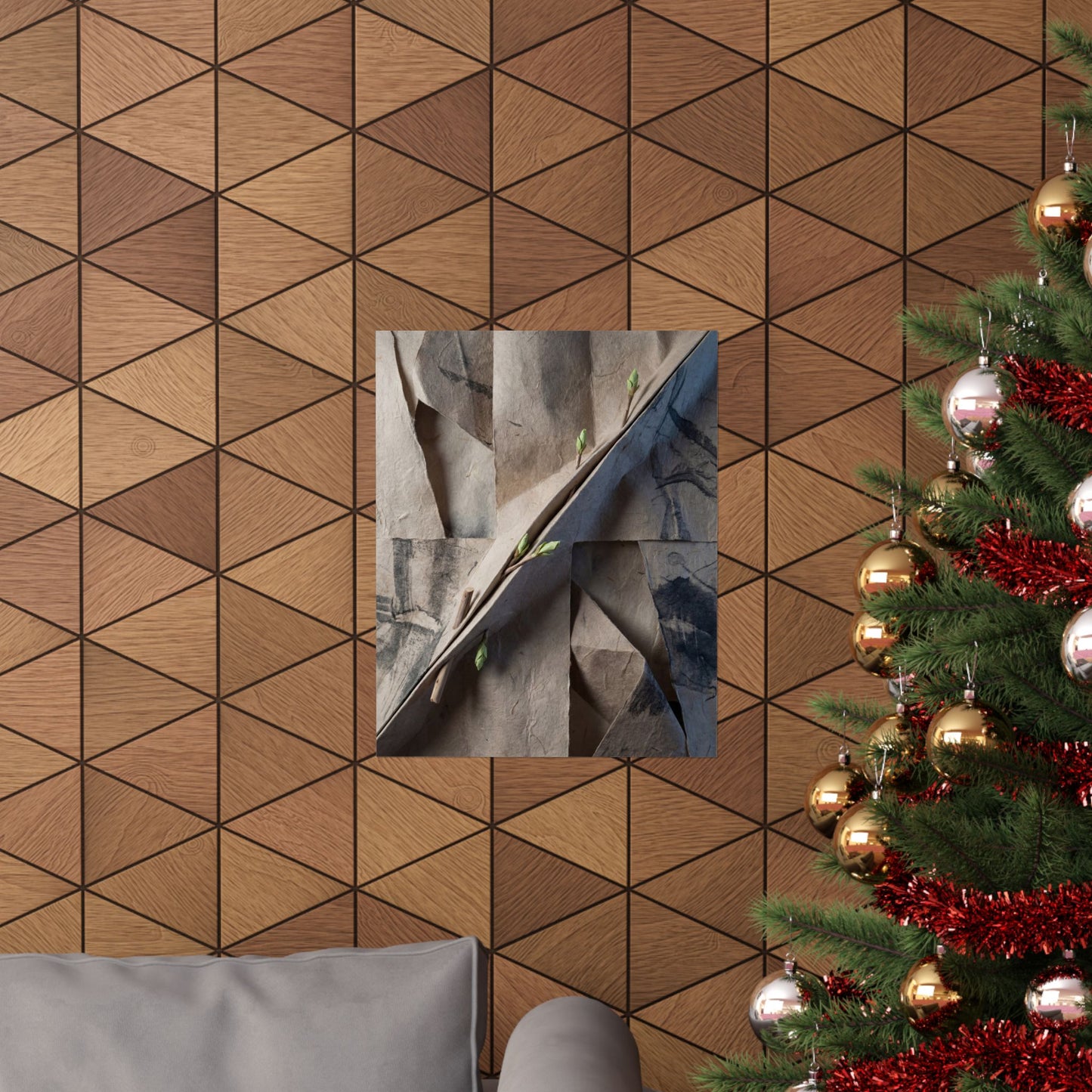 Moonlight Paper Fold Wall Art Print - Japandi Datsuzoku