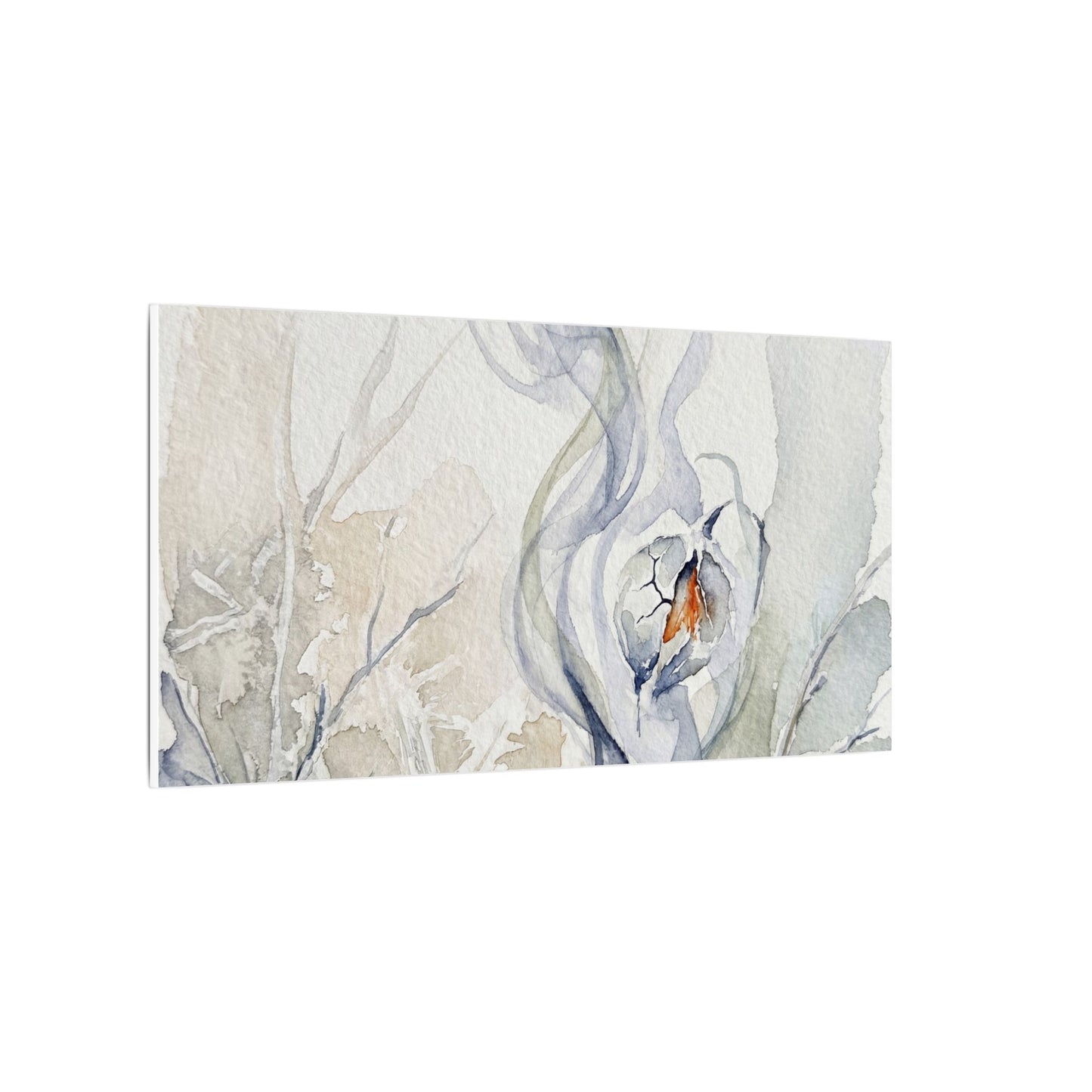 Earthy Incense Smoke Canvas Art - Watercolor Japandi