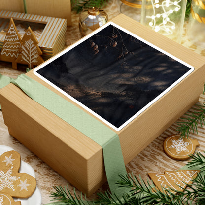 Winter Silk Drape Charcoal Ink Sticker | Bold Decor