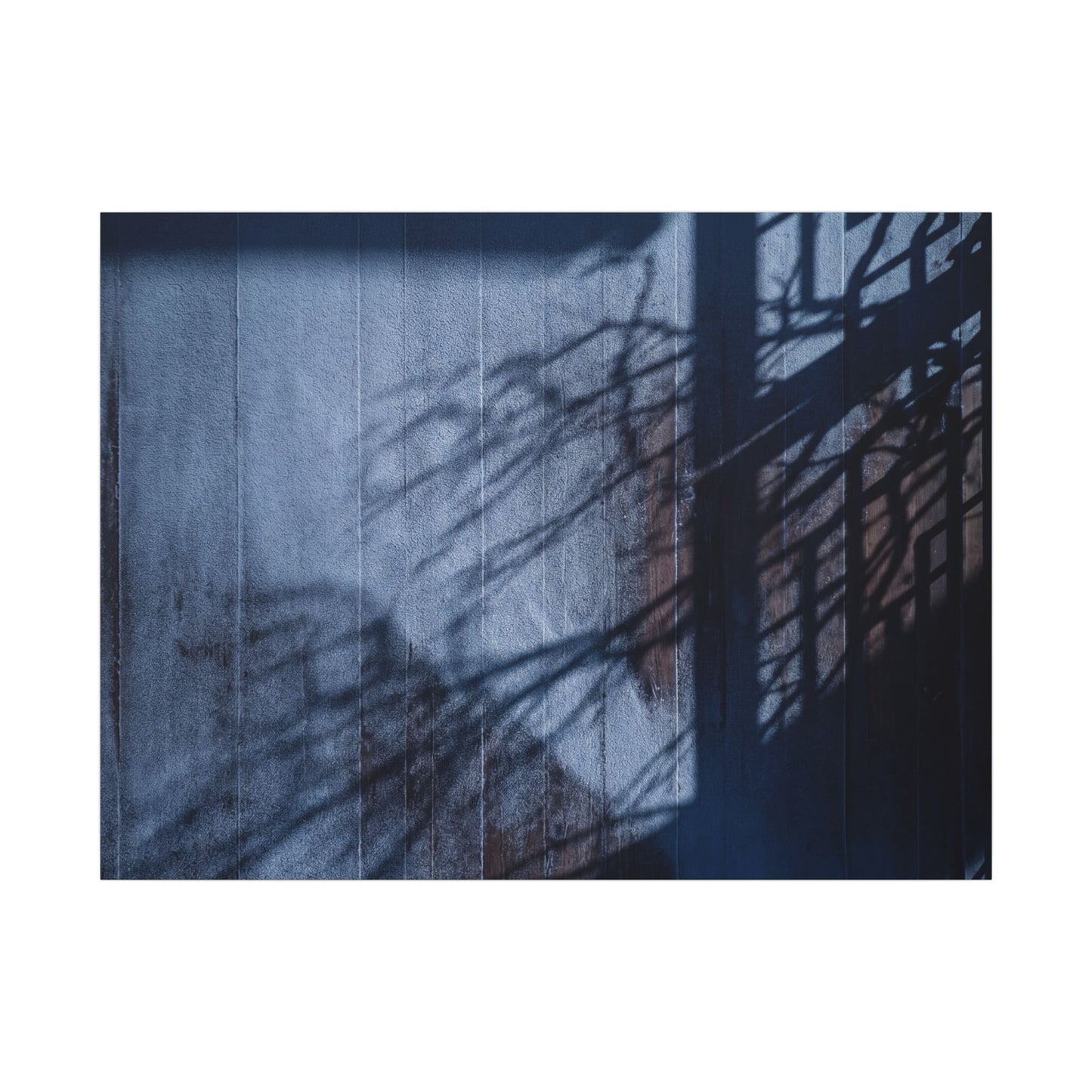 Shadow Play Moody Minimal Canvas Art | Moody Dark Japandi Art