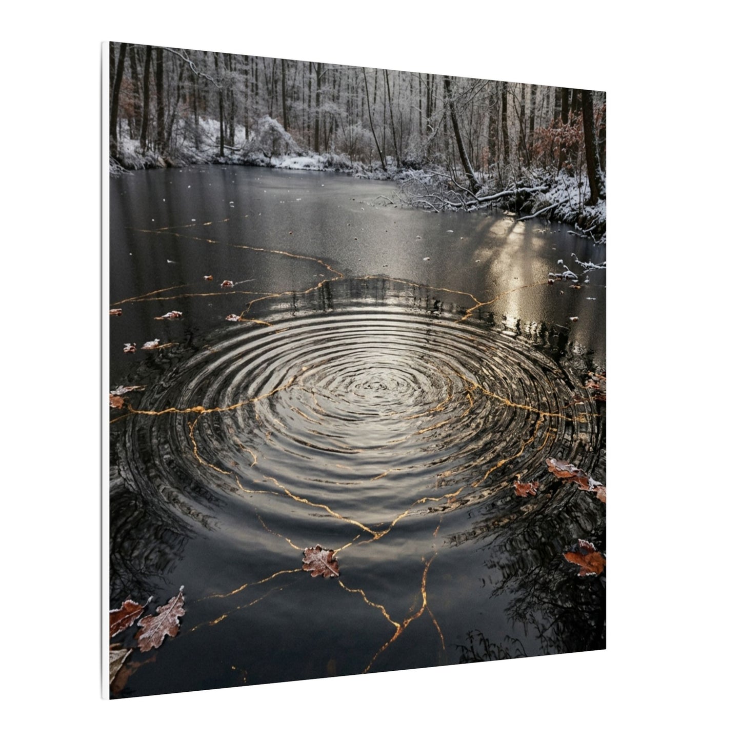 Water Ripple Broken Beauty Canvas Art | Artful Kintsugi Art