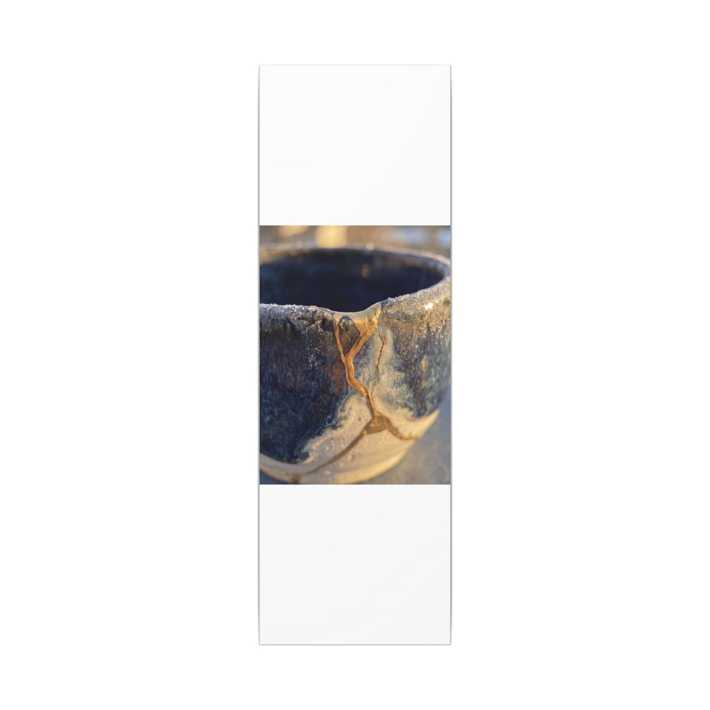Winter Ceramic Bowl Gold Vein Canvas Art | Healing Decor