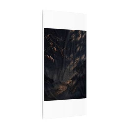 Atmospheric Silk Drape Canvas Art - Charcoal Ink Dark Japandi