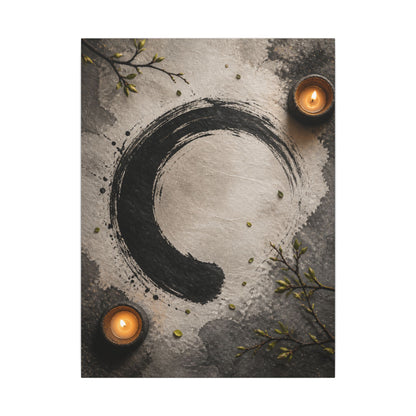 Candlelight Ink Brushstroke Canvas Art - Zen Ma