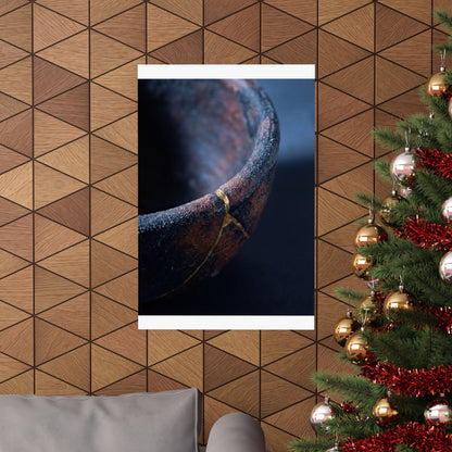 Ceramic Bowl Wall Art Print | Winter Kintsugi Broken Beauty Art