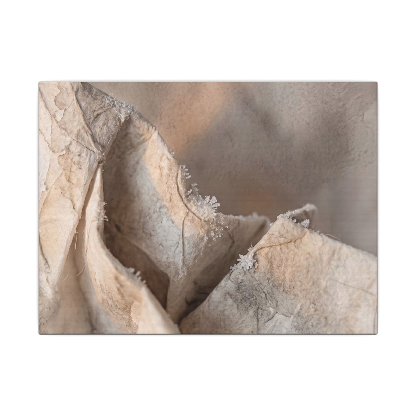 Japandi Paper Fold in Candlelight | Watercolor Canvas Art