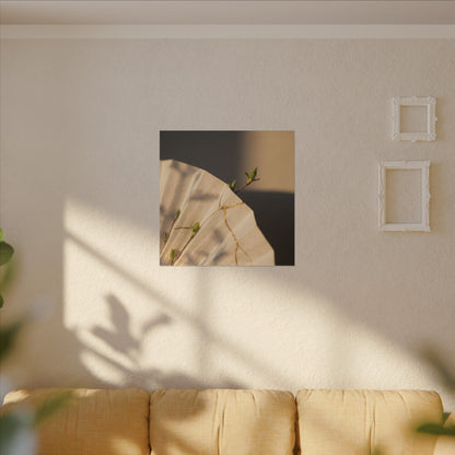 Paper Fold Gold Vein Canvas Art | Healing Kintsugi Art