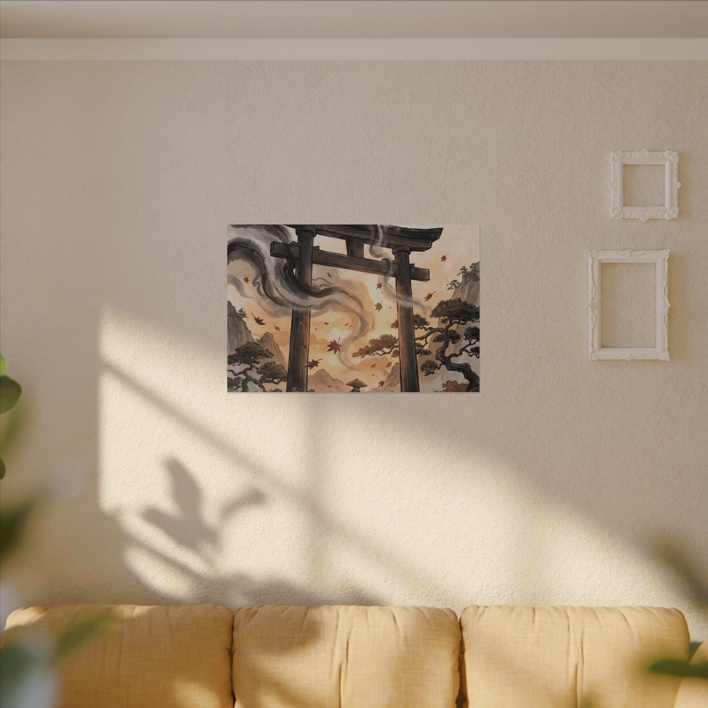 Torii Gate Ukiyo E Inspired Canvas Art | Serene Zen Art