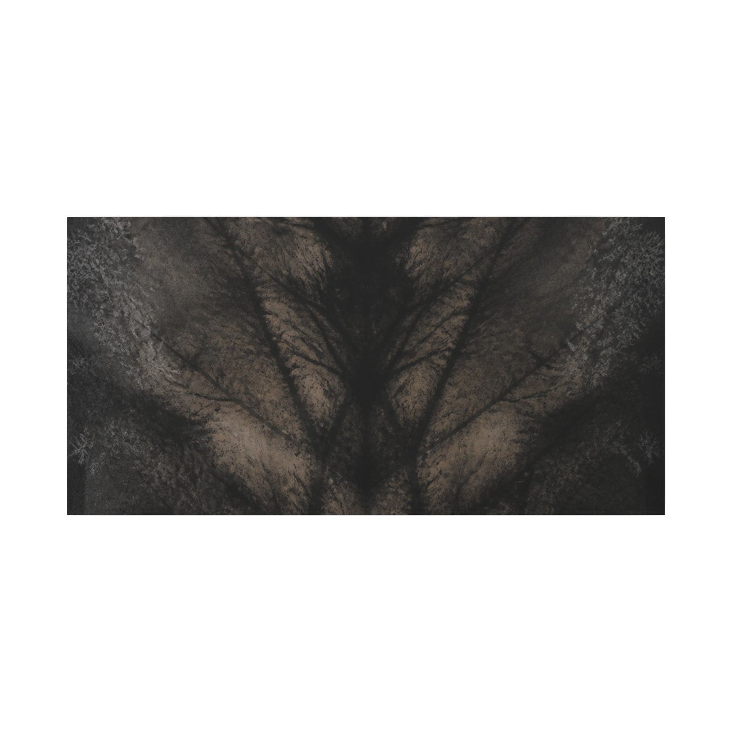 Seijaku Shadow Play Canvas Art - Dark Japandi Charcoal Ink