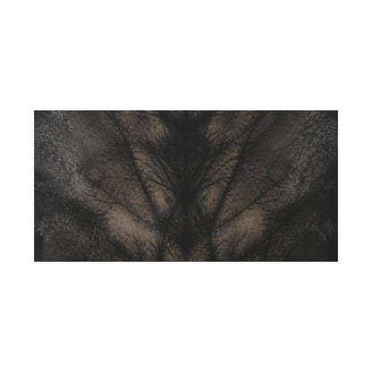 Seijaku Shadow Play Canvas Art - Dark Japandi Charcoal Ink