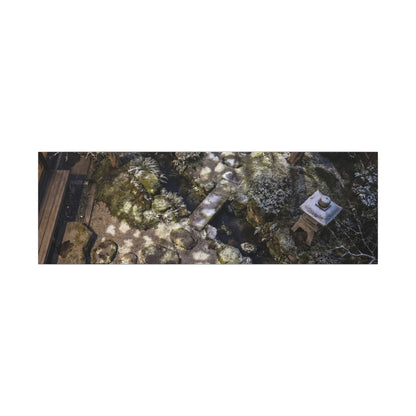 Moonlit Garden Japanese Pattern Canvas Art | Elegant Japandi Art