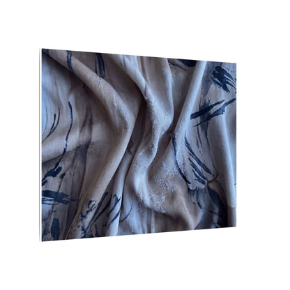 Silk Drape Winter Canvas Art | Japandi Earthy Design