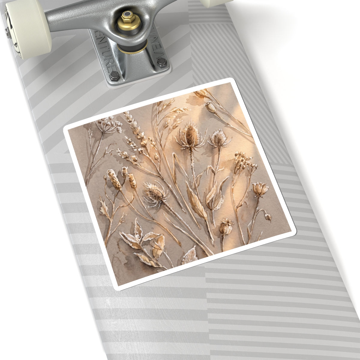 Kanso Dried Flowers Sticker - Japandi Watercolor