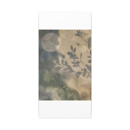 Japandi Shadow Play in Moonlight | Texture Canvas Art