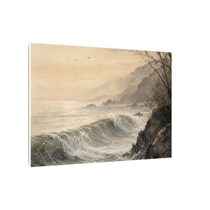 Ocean Wave Spring Canvas Art | Japandi Elegant Design