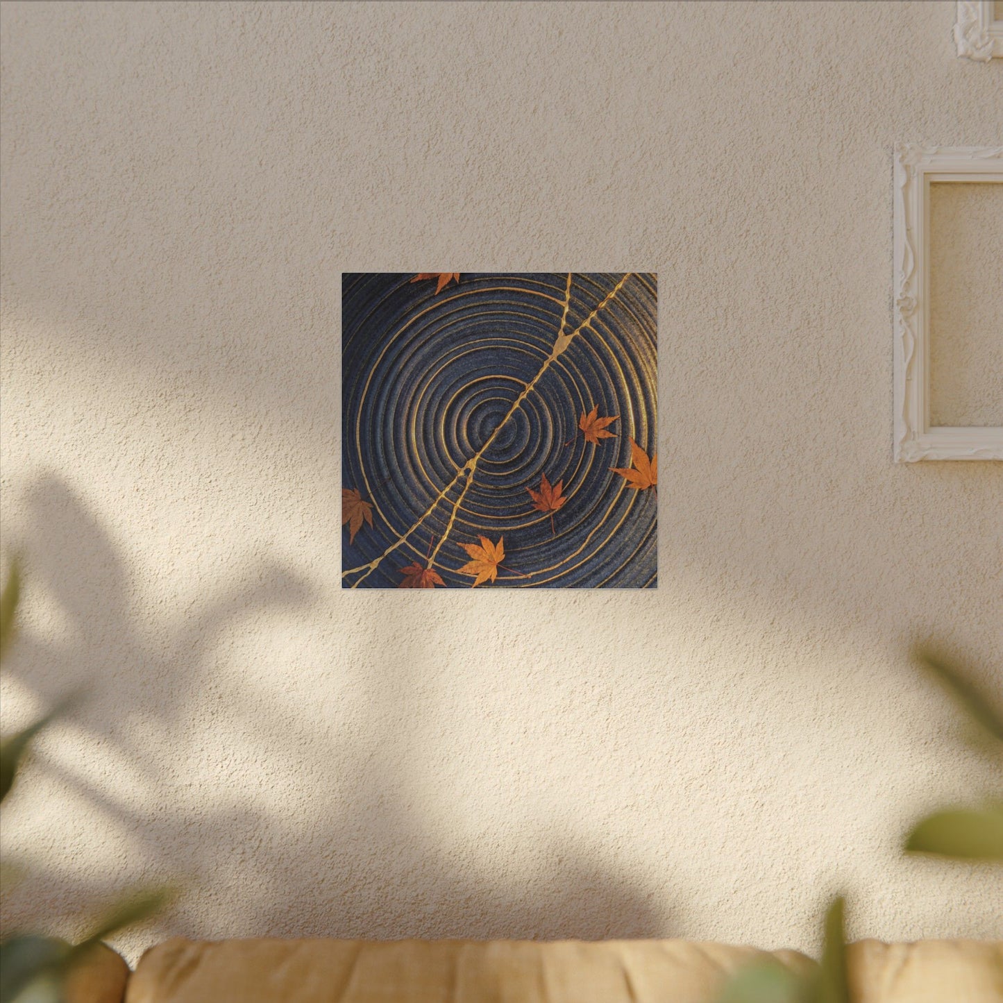 Water Ripple Gold Repair Canvas Art | Healing Kintsugi Art