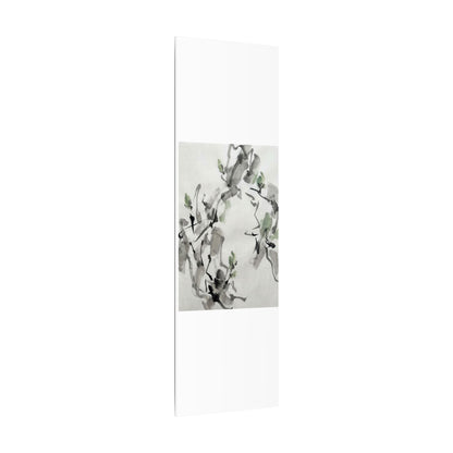 Zen Ink Brushstroke in Overcast | Sumi E Canvas Art