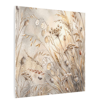 Winter Dried Flowers Watercolor Canvas Art | Warm Decor
