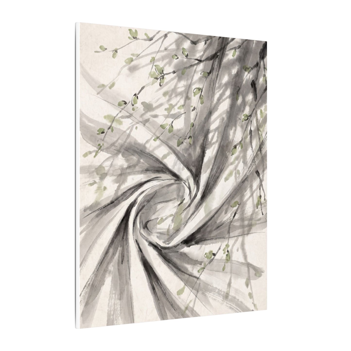 Silk Drape Spring Canvas Art | Zen Contemplative Design